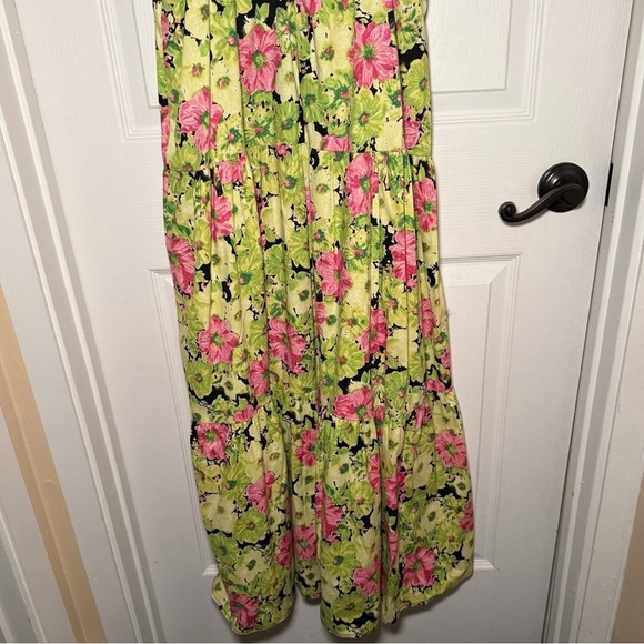 WAYF Women’s Small Plaza Cutout Tiered Maxi Dress Floral - Picture 8 of 10
